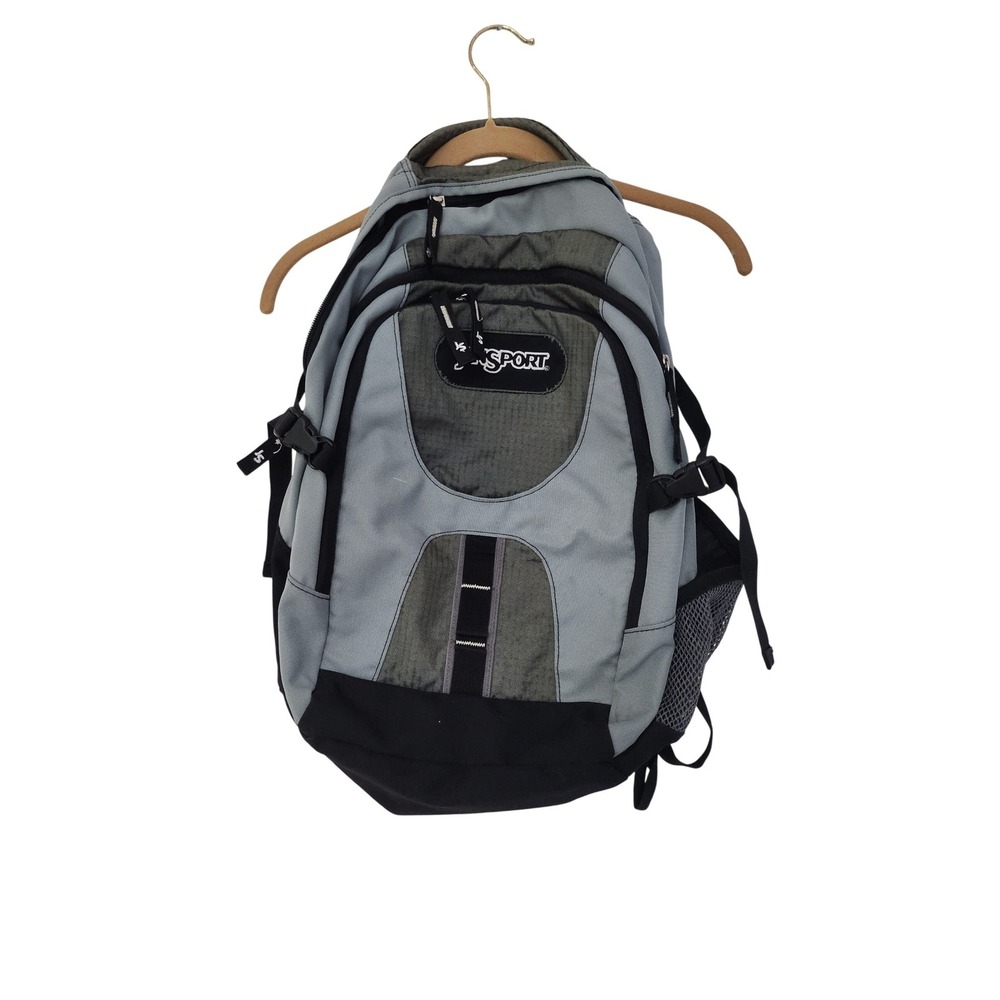 JanSport AirLift 1.1 Backpack Sage Black Multi Pocket Ergonomic Straps Daypack